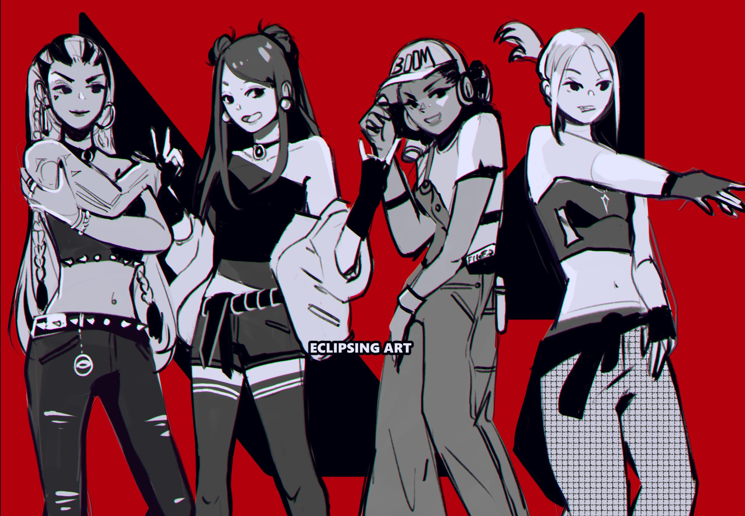 Sketch, 4 characters