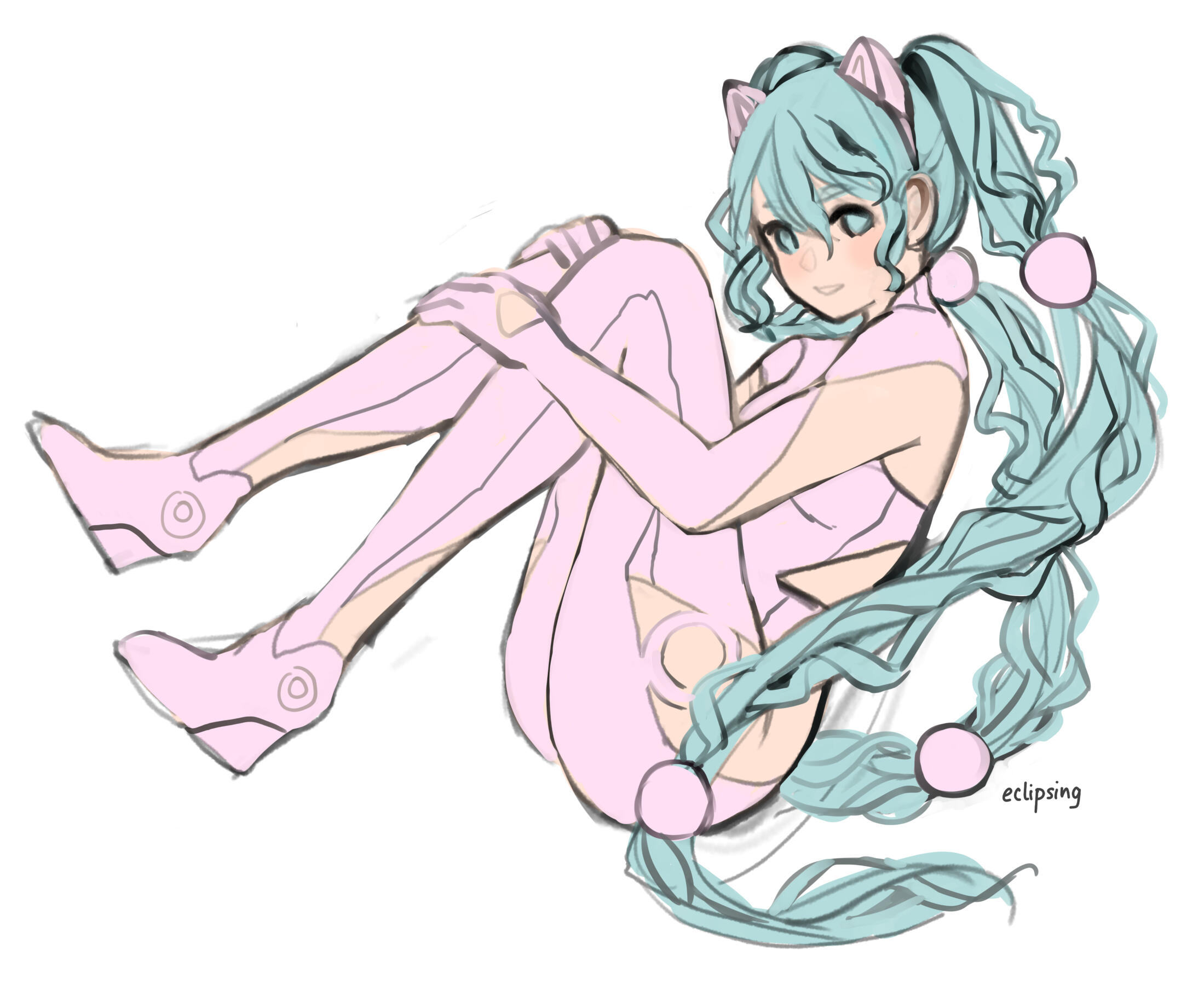 Colored sketch, full body